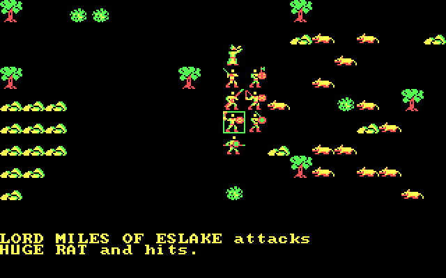Wizard's Crown (DOS) screenshot: A direct hit!