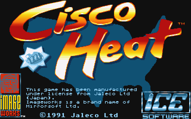 Cisco Heat: All American Police Car Race (Amiga) screenshot: Title 2/2