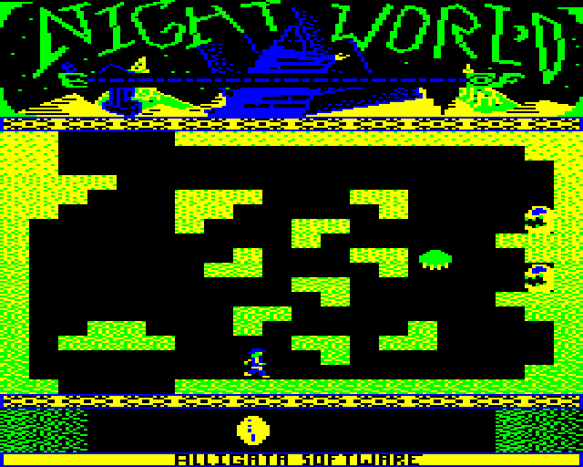 Night World (BBC Micro) screenshot: Difficult Climbs