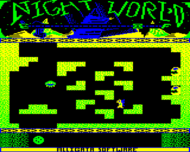 Night World (BBC Micro) screenshot: Turned into a Gargoyle