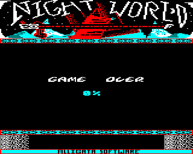 Night World (BBC Micro) screenshot: Final Score