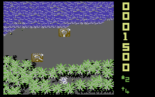 Sky Shark (Commodore 64) screenshot: Flying fiends (European version)