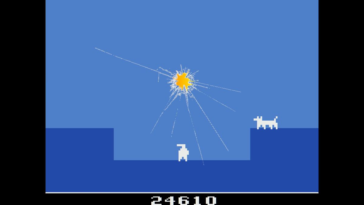 Mr. Run and Jump (Windows) screenshot: A crack in the retro game appears.