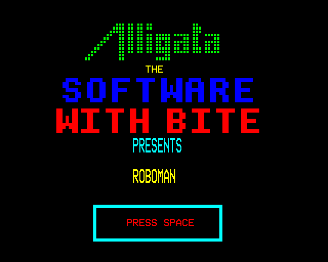 Roboman (BBC Micro) screenshot: Title Screen