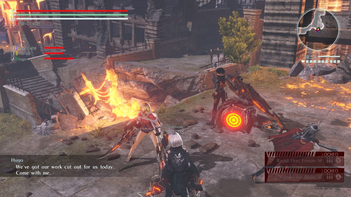 God Eater 3 (Windows) screenshot: The team is ready to fight