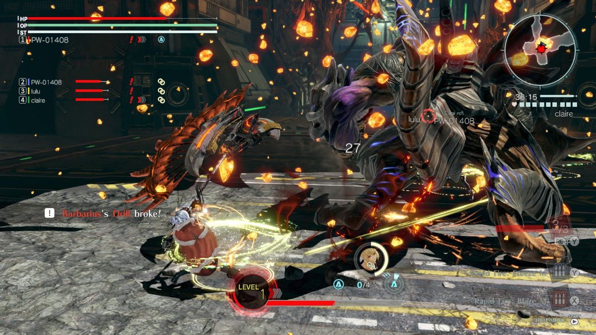 God Eater 3 (Windows) screenshot: Slightly too many particle effects