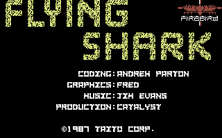 Sky Shark (Commodore 64) screenshot: Credits (European version)