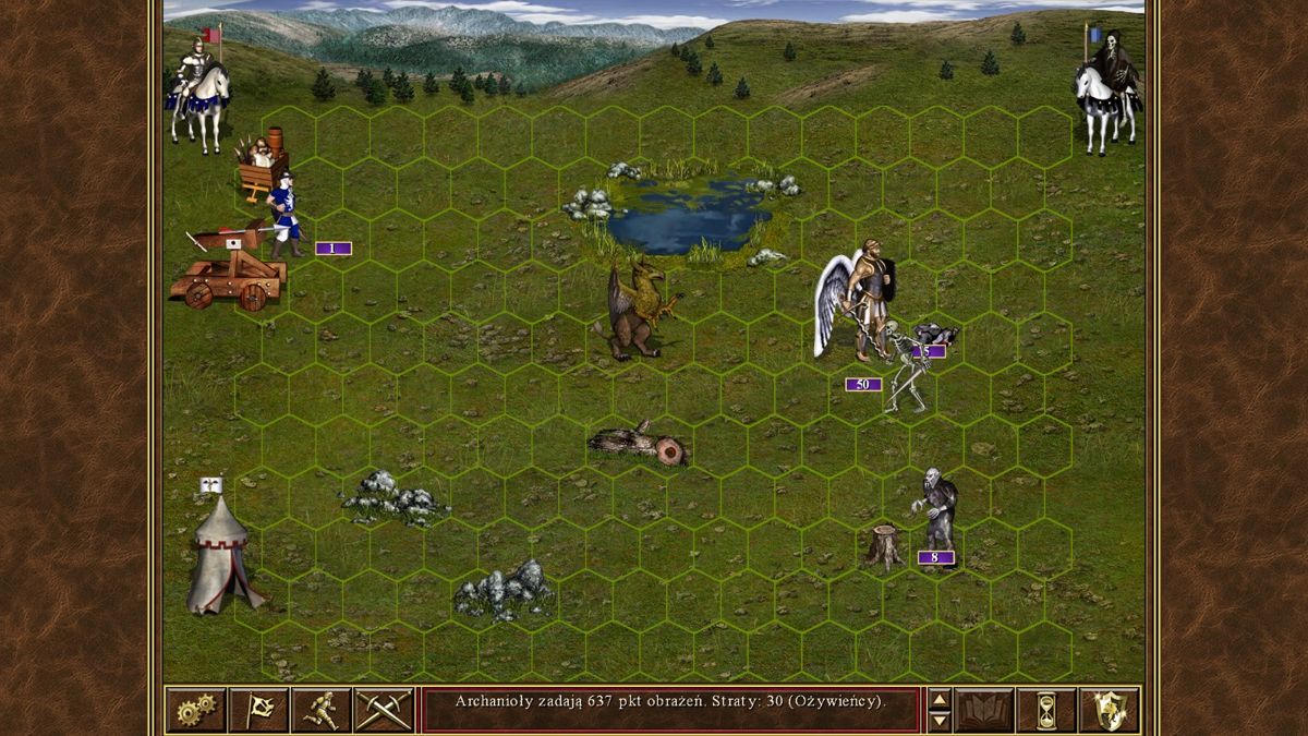 Heroes of Might & Magic III: HD Edition (Windows) screenshot: Archangels on the battlefield