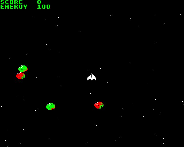 Megarok (BBC Micro) screenshot: Incoming Megaroks