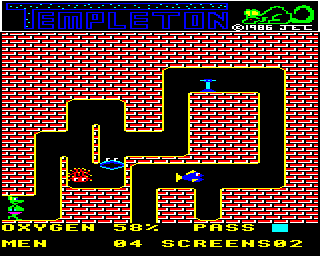 Templeton (BBC Micro) screenshot: Watch out for Fish