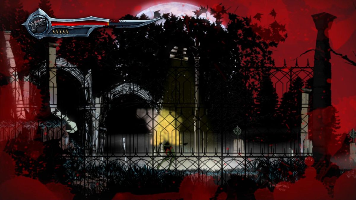 BloodRayne: Betrayal - Fresh Bites (Luna) screenshot: Going through a graveyard is not good for her health