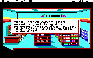 Leisure Suit Larry in the Land of the Lounge Lizards (DOS) screenshot: Some people are such perverts (EGA/Tandy)