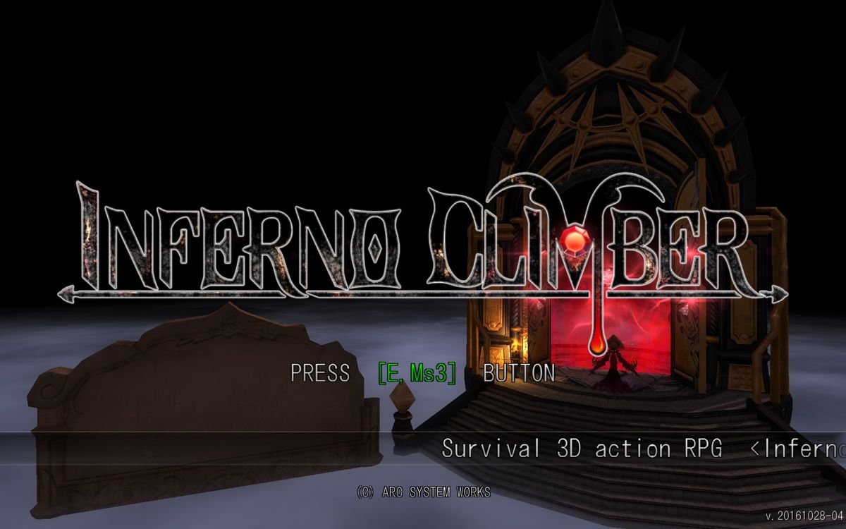 Inferno Climber (Windows) screenshot: Title screen