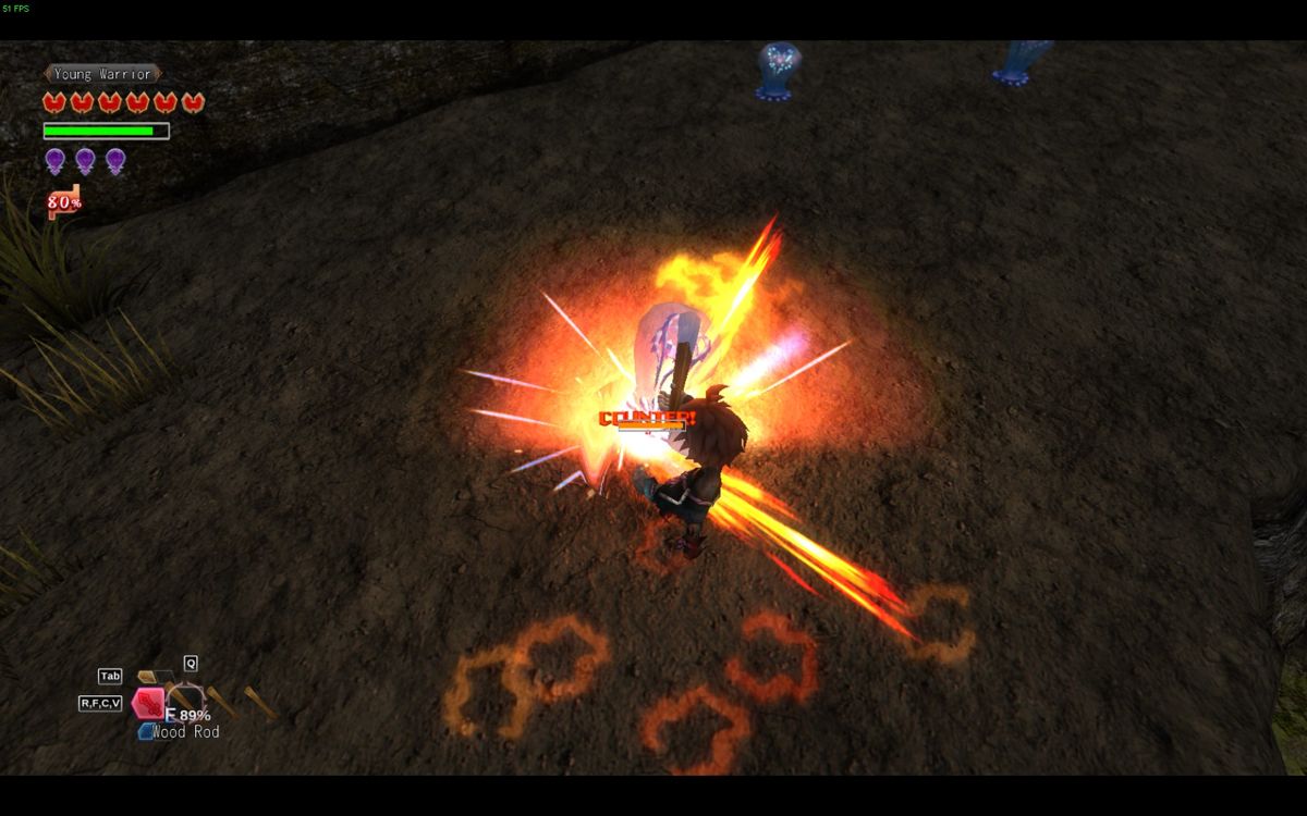 Inferno Climber (Windows) screenshot: Fighting goo