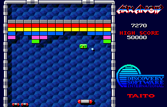 Screenshot of Arkanoid (Amiga, 1986) - MobyGames