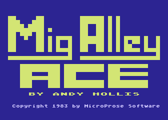 MiG Alley Ace (Atari 8-bit) screenshot: Title screen
