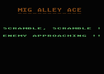 MiG Alley Ace (Atari 8-bit) screenshot: Let's go!