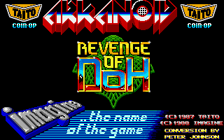 Arkanoid: Revenge of DOH (Amiga) screenshot: Title screen