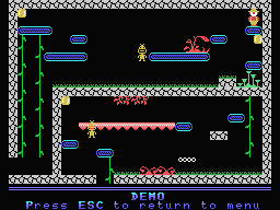 Inca I (MSX) screenshot: Demonstration.