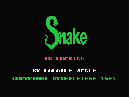 Snake (MSX) screenshot: Is Loading/Copyright/Credits.