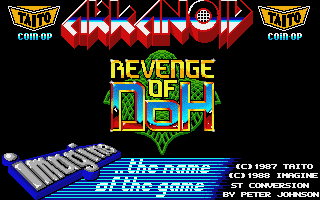 Arkanoid: Revenge of DOH (Atari ST) screenshot: Title screen
