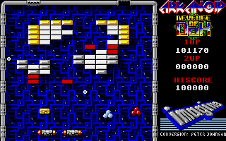 Arkanoid: Revenge of DOH (Amiga) screenshot: The twin paddles