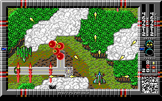 Major Stryker (DOS) screenshot: Land Zone - Flying over the clouds