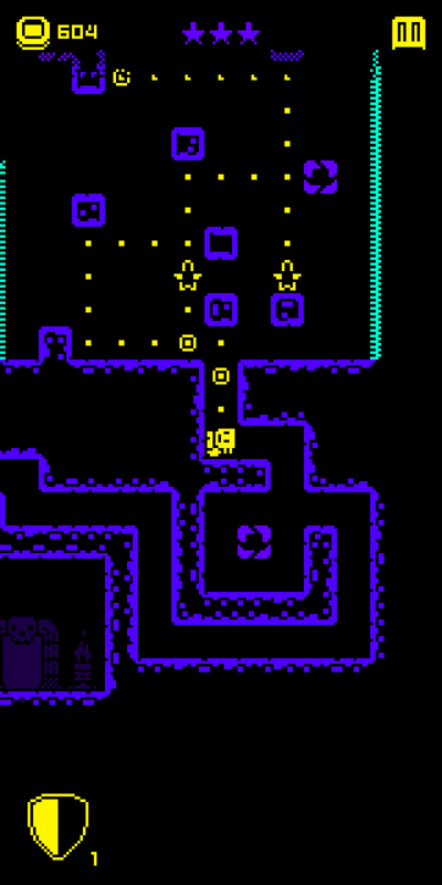 Tomb of the Mask (Android) screenshot: Carefully collecting dots...