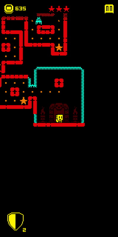 Tomb of the Mask (Android) screenshot: Starting a level a bit further in the game.