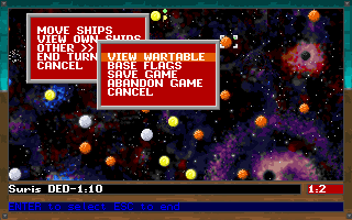 Armada 2525 (DOS) screenshot: Managing Your Fleet