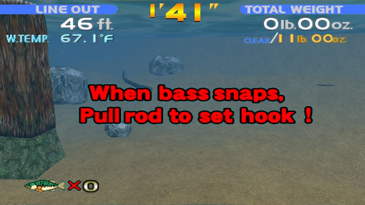 SEGA Bass Fishing (Windows) screenshot: Don't boss me around, game!