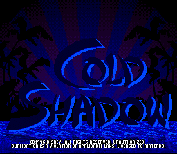 Maui Mallard in Cold Shadow (SNES) screenshot: Title screen