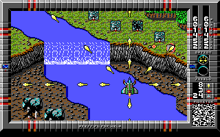 Major Stryker (DOS) screenshot: Land Zone - Another nice detail: A waterfall
