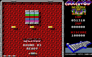 Arkanoid: Revenge of DOH (Atari ST) screenshot: Ready for round three?