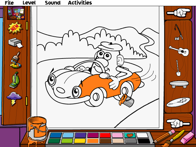 Mr. Potato Head: Activity Pack (Windows 16-bit) screenshot: Coloring Book