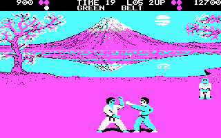 Screenshot of World Karate Championship (PC Booter, 1985) MobyGames