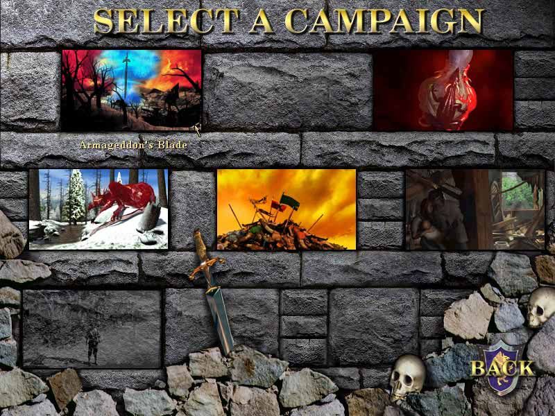Heroes of Might and Magic III: Armageddon's Blade (Windows) screenshot: Campaign selection screen