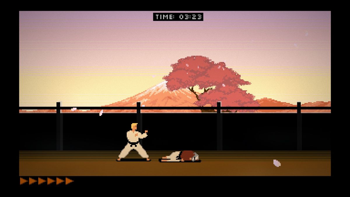 The Making of Karateka (Windows) screenshot: An enemy is down. (Karateka Remastered)