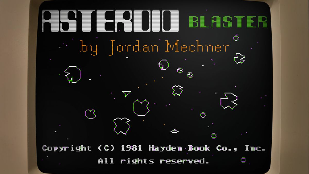 The Making of Karateka (Windows) screenshot: Asteroid Blasters, another playable game