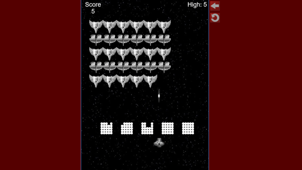 Invaders (Browser) screenshot: Starting out