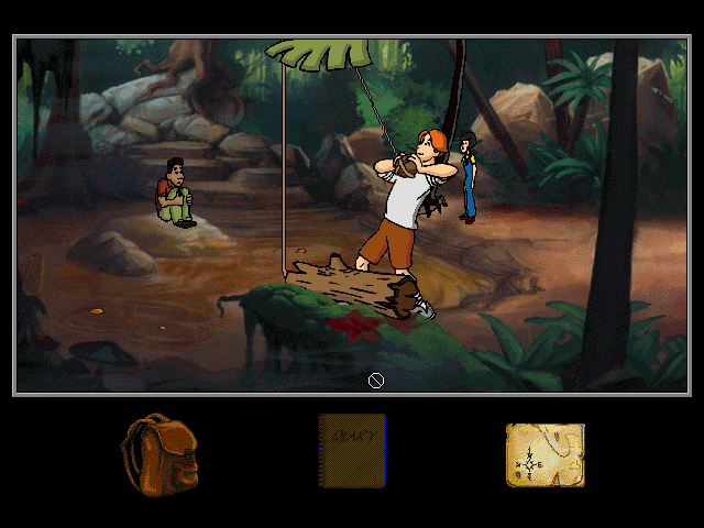 Mysterious Island: A Race Against Time and Hot Lava! (Windows 3.x) screenshot: We solved the first puzzle and are rewarded with an animation