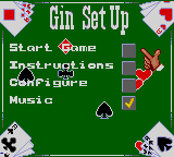 Poker Face Paul's Gin (Game Gear) screenshot: Setup