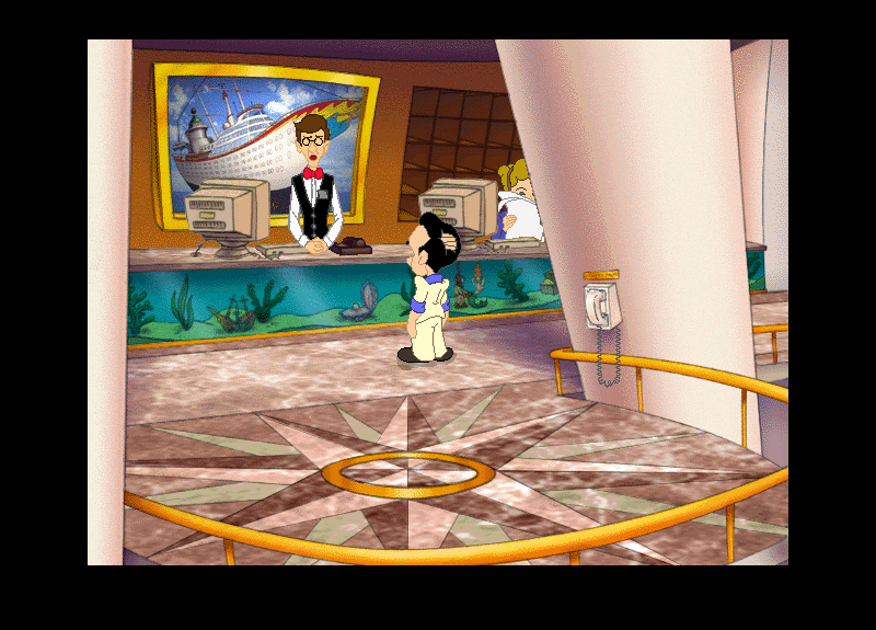 Leisure Suit Larry: Love for Sail! (Windows) screenshot: In the ship...