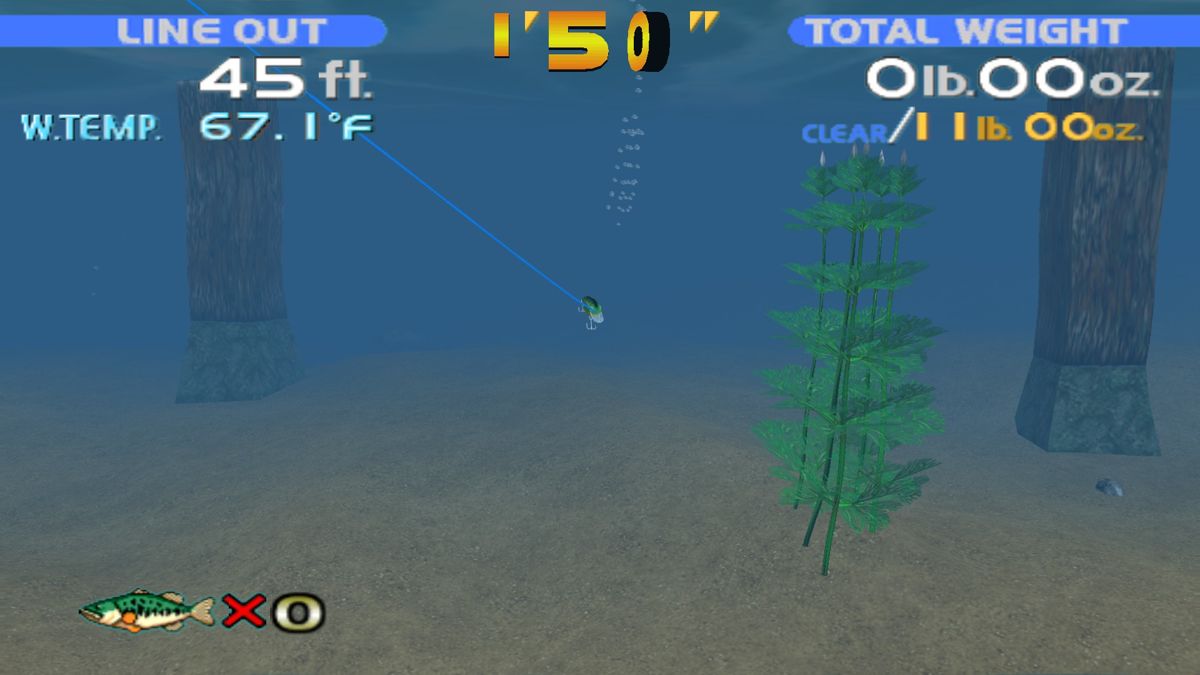 SEGA Bass Fishing (Windows) screenshot: Can't resist yummy bait.