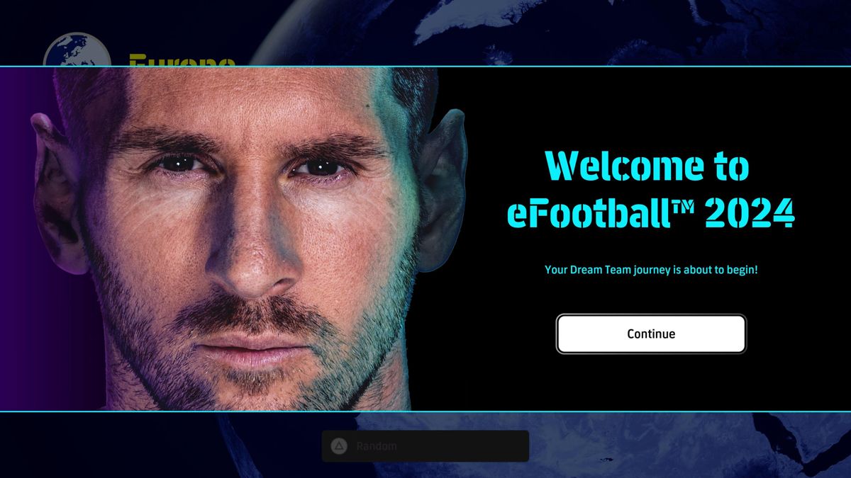 eFootball 2022 (PlayStation 5) screenshot: Welcome screen