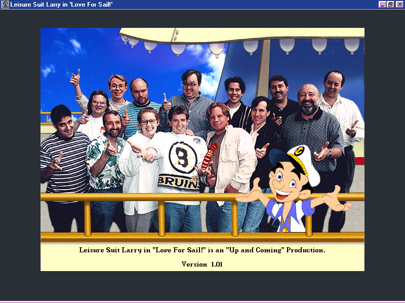 Leisure Suit Larry: Love for Sail! (Windows) screenshot: The team behind the game
