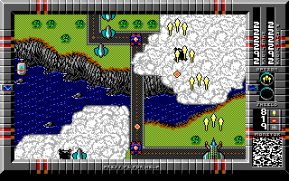 Major Stryker (DOS) screenshot: Water Zone - Approaching the shoreline