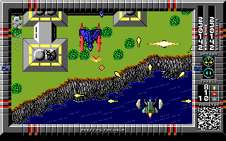 Major Stryker (DOS) screenshot: Water Zone - Descending to ground