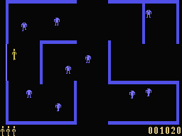 Robot Wars (MSX) screenshot: Watch out. They will now shoot back.