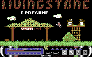 Livingstone I Presume? (Commodore 64) screenshot: Title screen